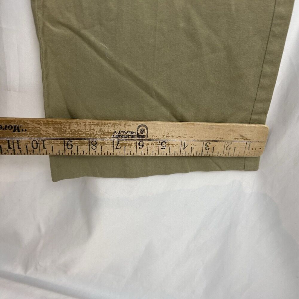 Boom Boom Jeans Womens 3 Khaki Pants Flair Leg Lightweight button Greenish Beige - Picture 2 of 10